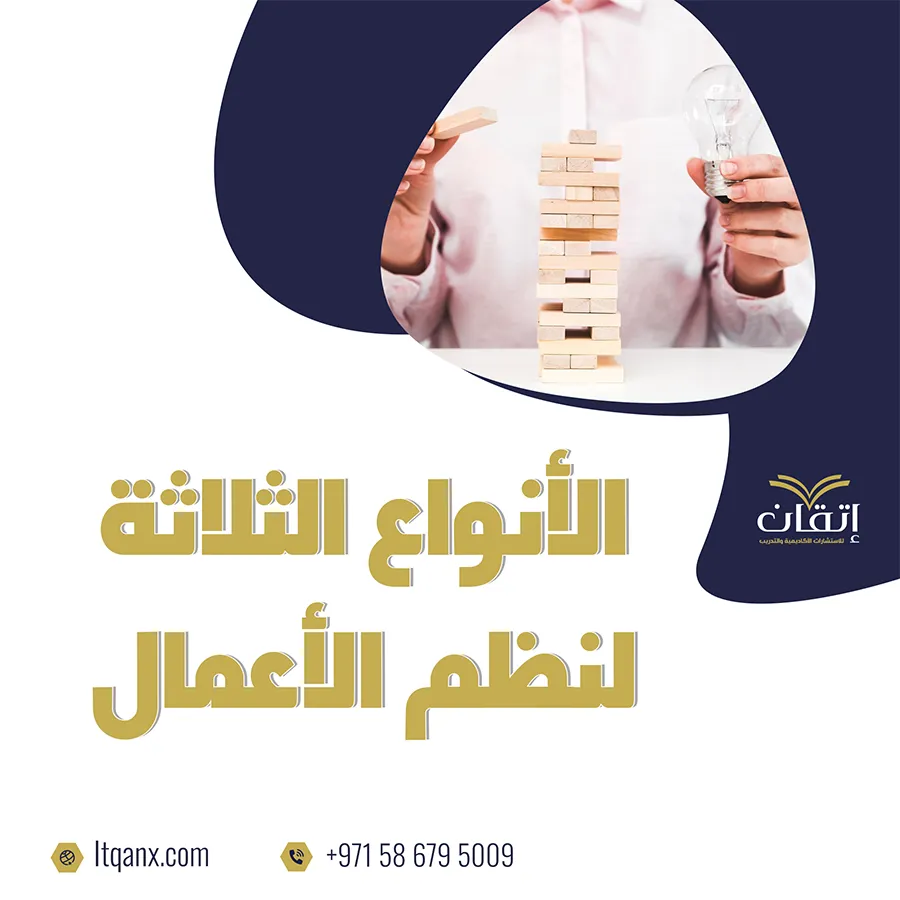 موضوع تعبير عن الأنواع الثلاثة لنظم الأعمال